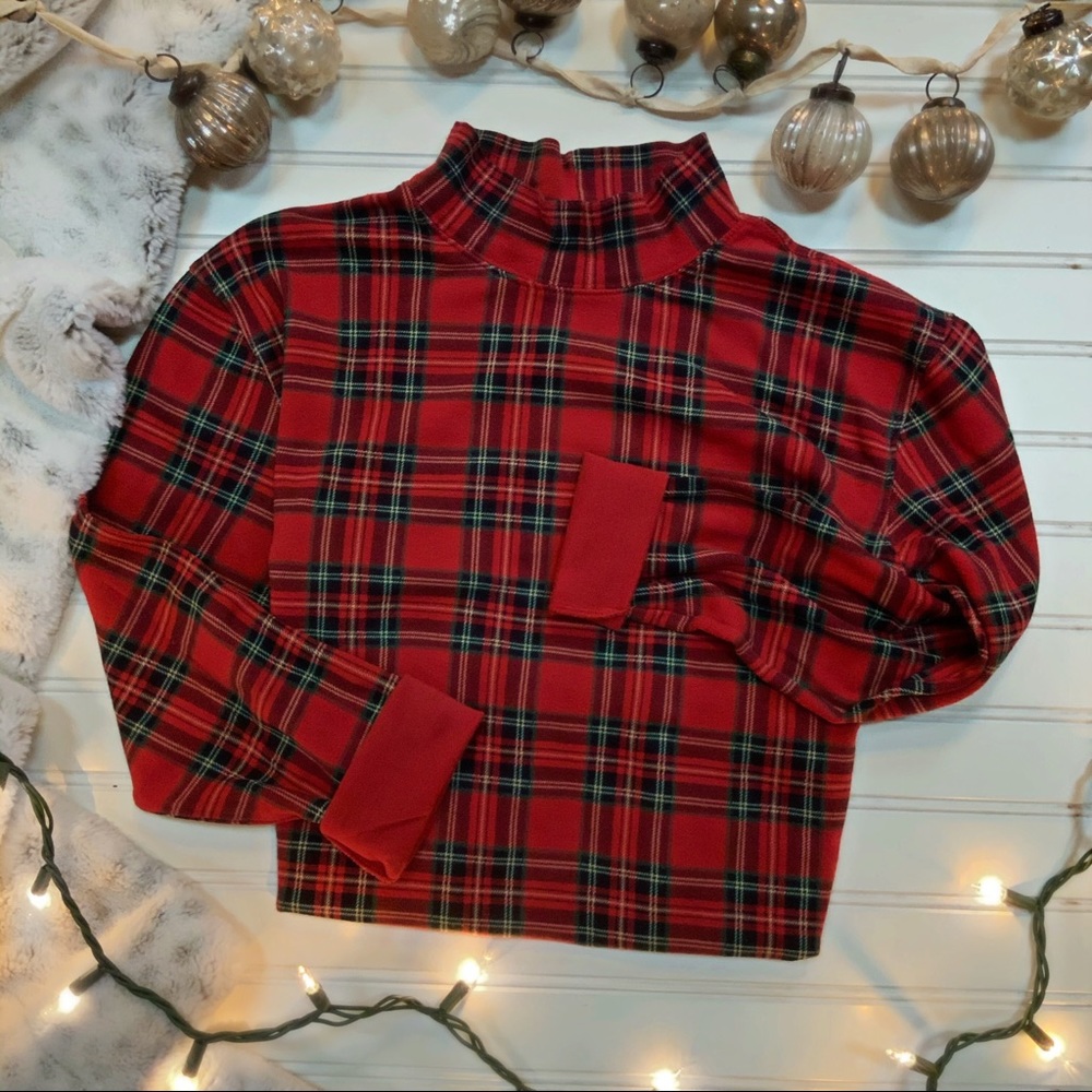 Plaid Turtleneck